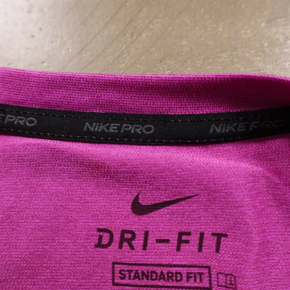 Nike Pro Dri-FIT Training Tee Men’s Large Pink Short Sleeve‎ Athletic Shirt